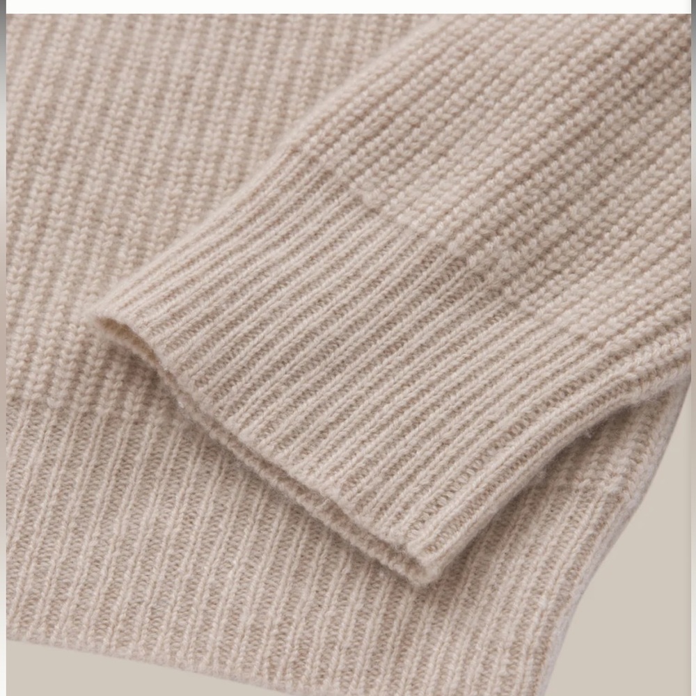 Jenni Kayne 100% Mongolian cashmere cocoon cardigan oatmeal S NWOT - Picture 7 of 11